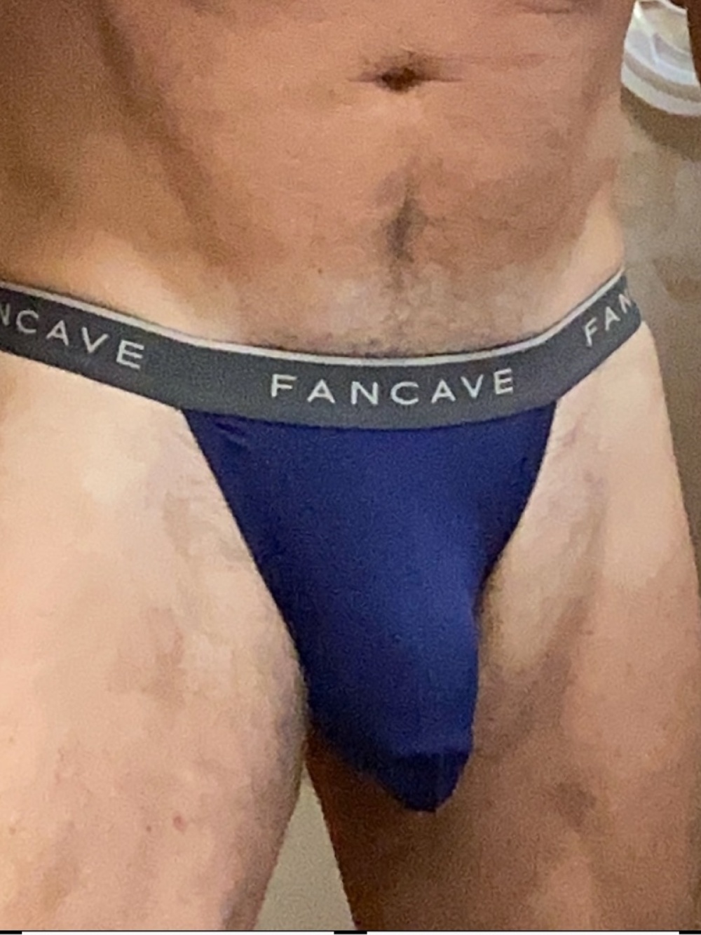 Navy blue medium thong